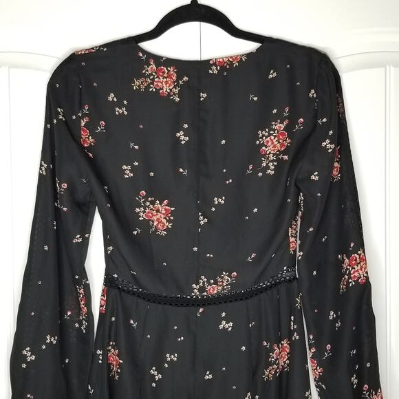 Show Me Your Mumu Helen Floral Dress Black Pink Size Small New With Tag - Picture 11 of 15